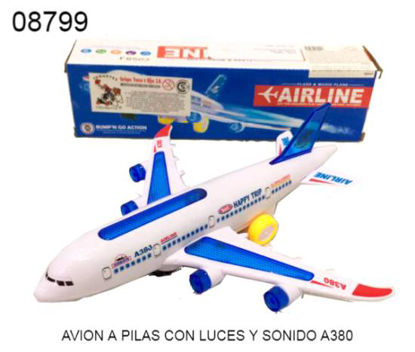 Imagen de AVION A PILAS CON LUCES Y SONIDO A380 9.24